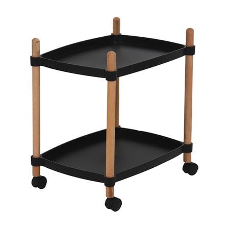 ชั้นวางของ 2 ชั้น มีล้อ STACKO FOREST 47x31x52 ซม. สีดำ_0