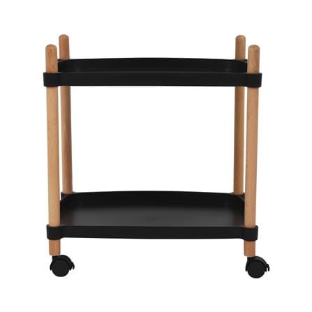 ชั้นวางของ 2 ชั้น มีล้อ STACKO FOREST 47x31x52 ซม. สีดำ_1