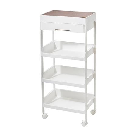 ชั้นวางของ 4 ชั้น มีล้อ STACKO TILLA 41x26x93.5 ซม. สีขาว_0