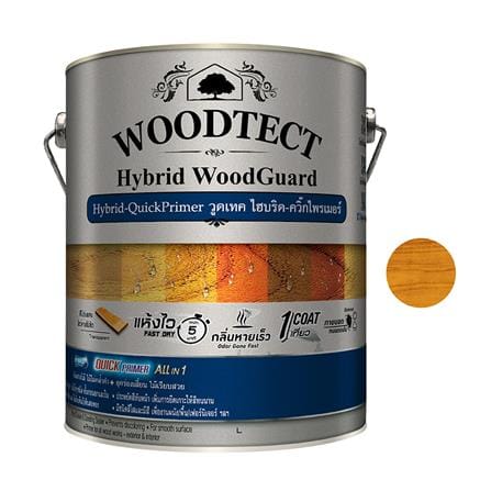 สีรองพื้นไม้ WOODTECT HYBRID WOODGUARD WW-5101 สีไม้สัก 1 แกลลอน_0