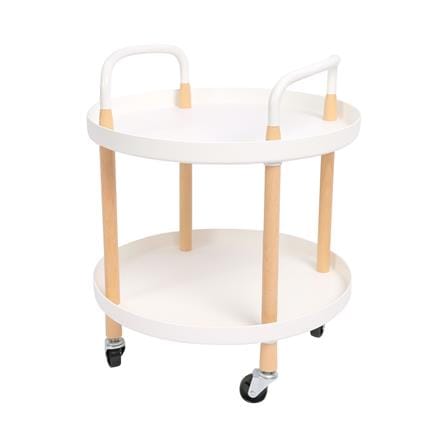 ชั้นวางของ 2 ชั้น มีล้อ STACKO RONDA 48x48x56 ซม. สีขาว_0