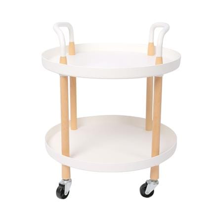 ชั้นวางของ 2 ชั้น มีล้อ STACKO RONDA 48x48x56 ซม. สีขาว_2