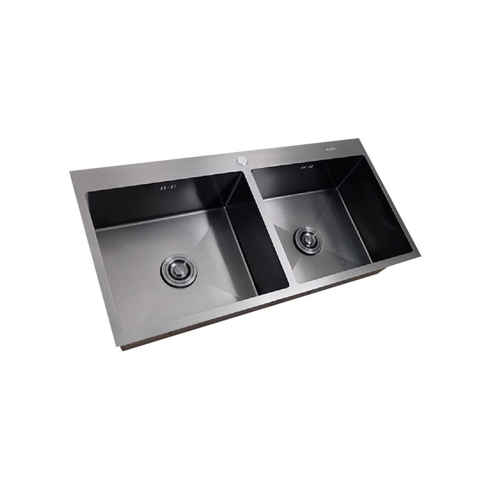 ซิงค์ฝัง 2 หลุม AXIA MIDNIGHT 4646 สีดำ