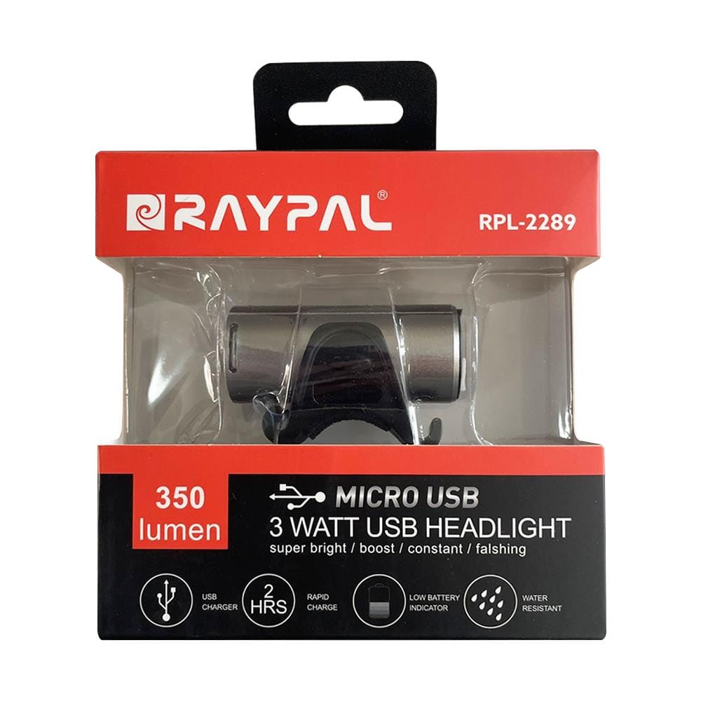 ไฟหน้าจักรยาน RAYPAL RPL-2289 สีเงิน
