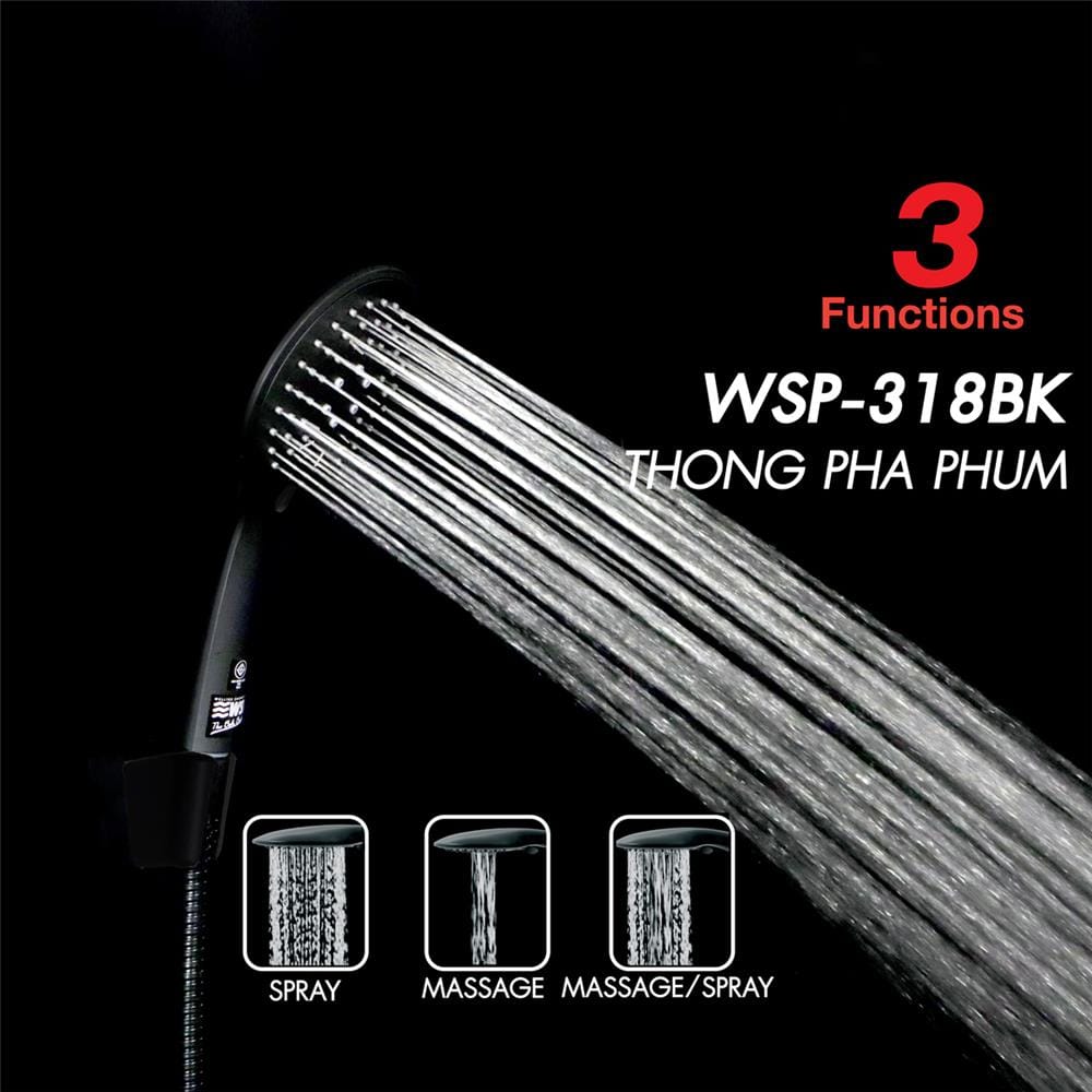 ฝักบัวสายอ่อน WSP WSP-318BK สีดำ