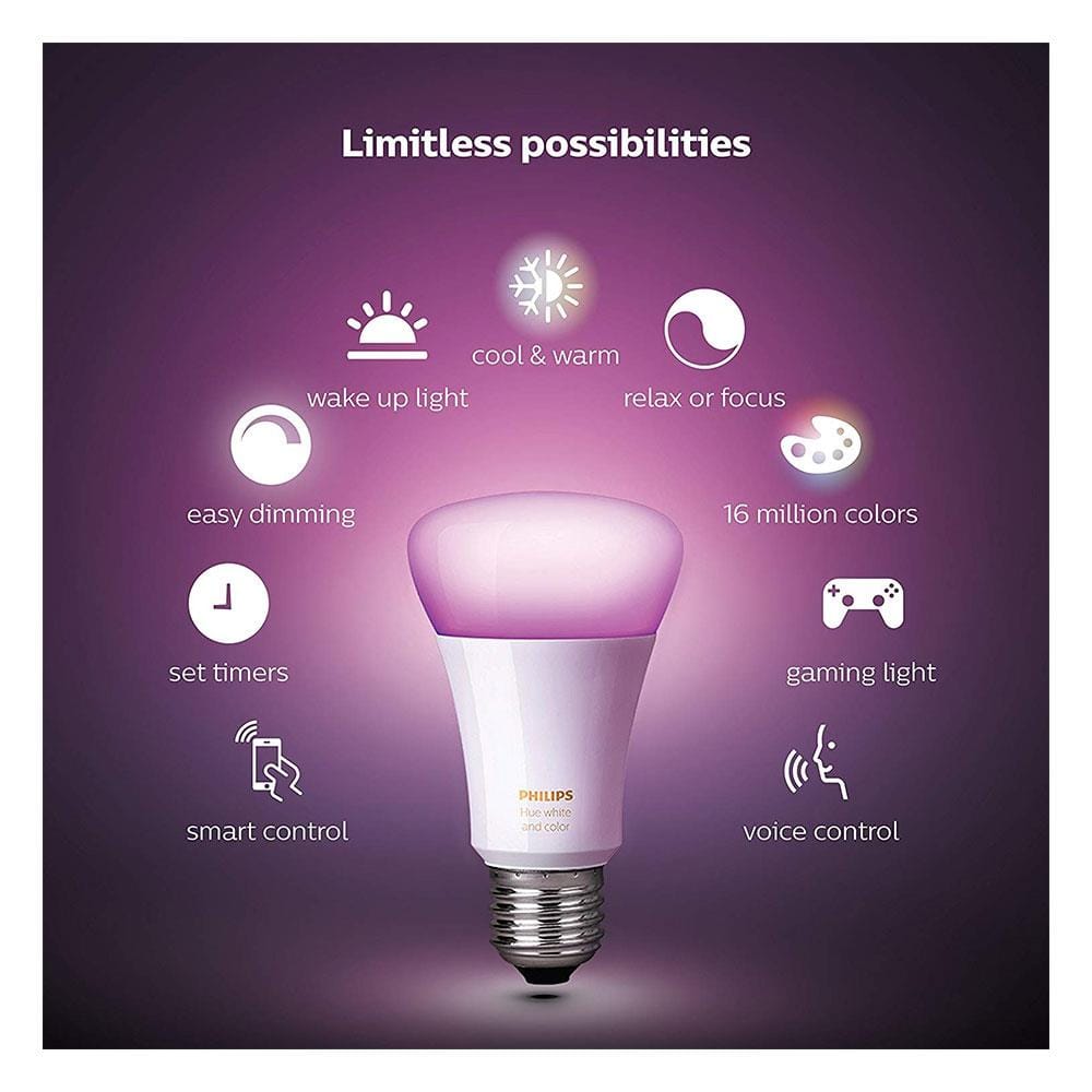 หลอด LED PHILIPS HUE BULB A60 7.5 วัตต์ RGB E27