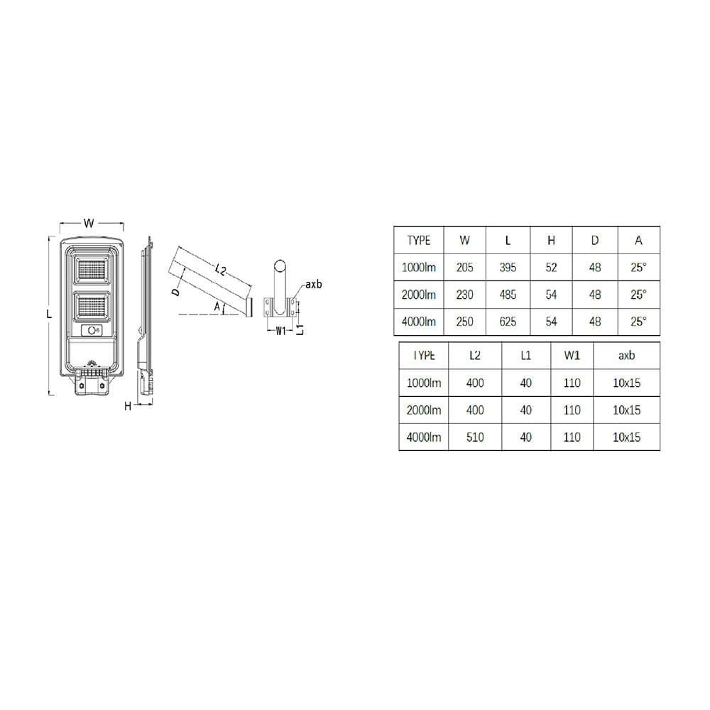 ไฟถนน SOLAR PHILIPS BRC010 LED40/765 KIT 24 วัตต์  DAYLIGHT สีเทา