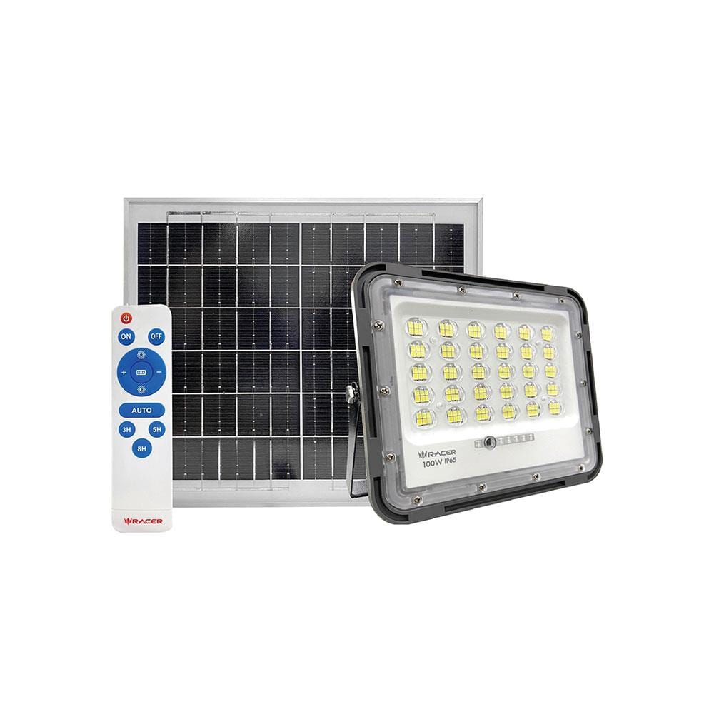 ไฟสปอตไลท์ SOLAR RACER FLOODLIGHT 100 วัตต์ WARM WHITE สีเทา
