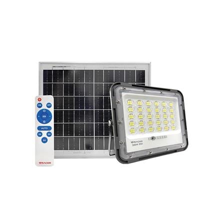 ไฟสปอตไลท์ SOLAR RACER FLOODLIGHT 100 วัตต์ WARM WHITE สีเทา