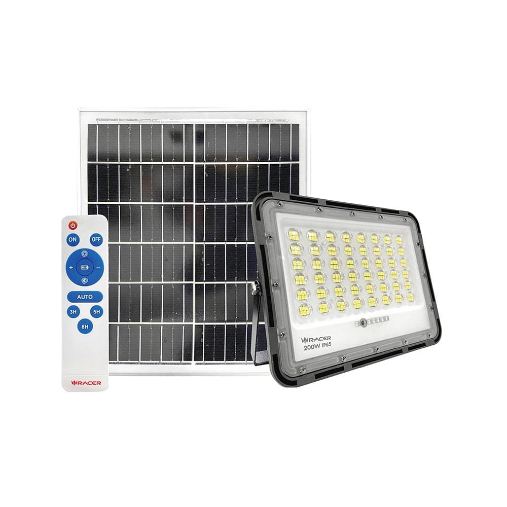 ไฟสปอตไลท์ SOLAR RACER FLOODLIGHT 200 วัตต์ WARM WHITE สีเทา