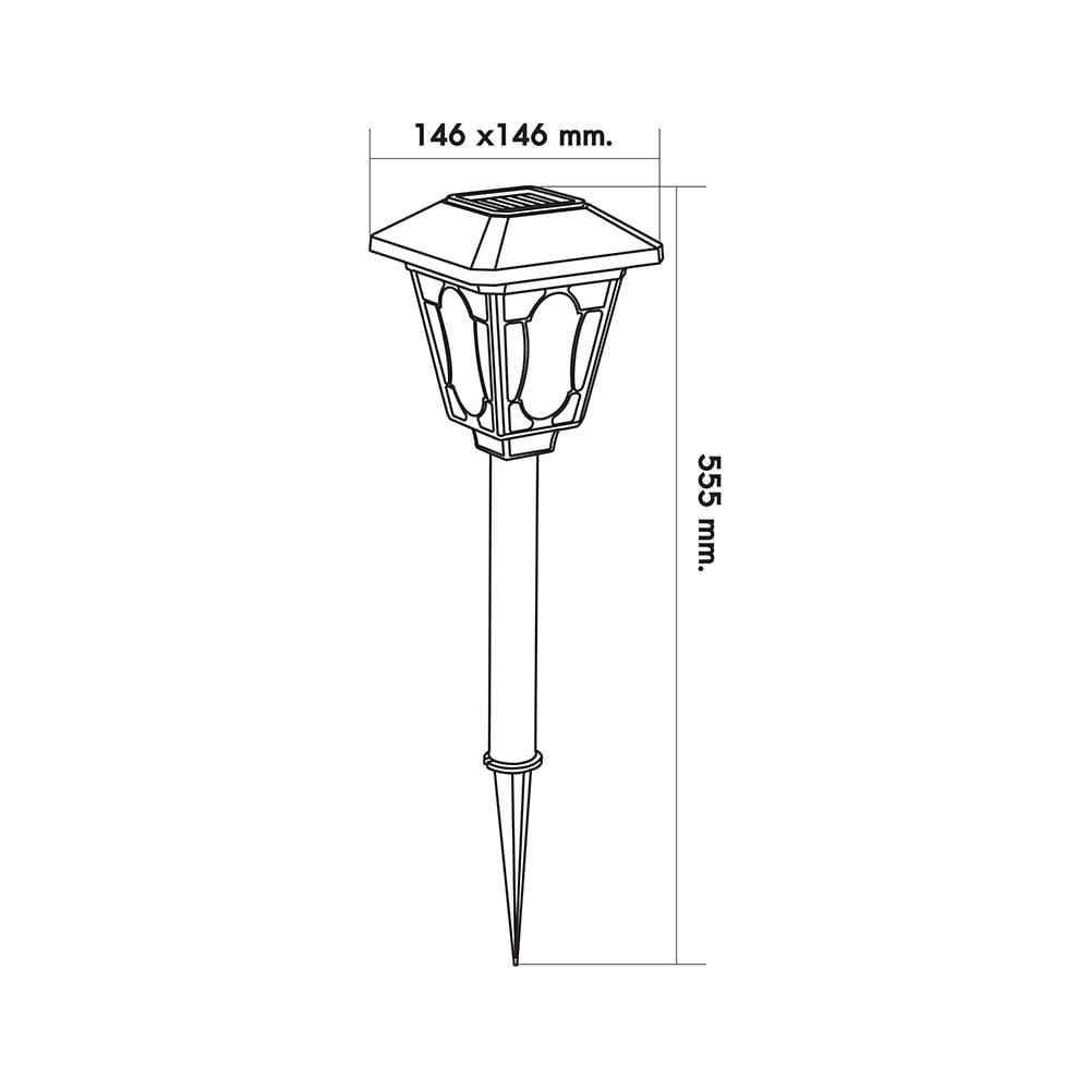 ไฟจัดสวน SOLAR LUMAX 58-00312 6 วัตต์ วอร์มไวท์ สีน้ำตาล