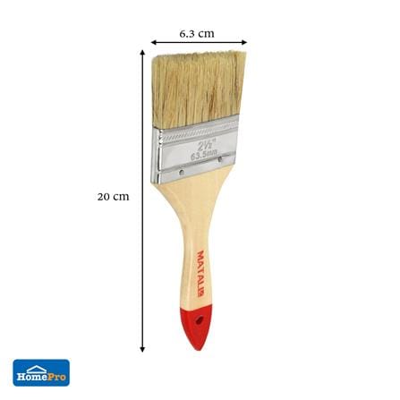 แปรงทาสีขนสังเคราะห์ด้ามไม้ปลายแดง MATALL H204 2.5 นิ้ว_4