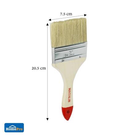 แปรงทาสีขนสังเคราะห์ด้ามไม้ปลายแดง MATALL H205 3 นิ้ว_4