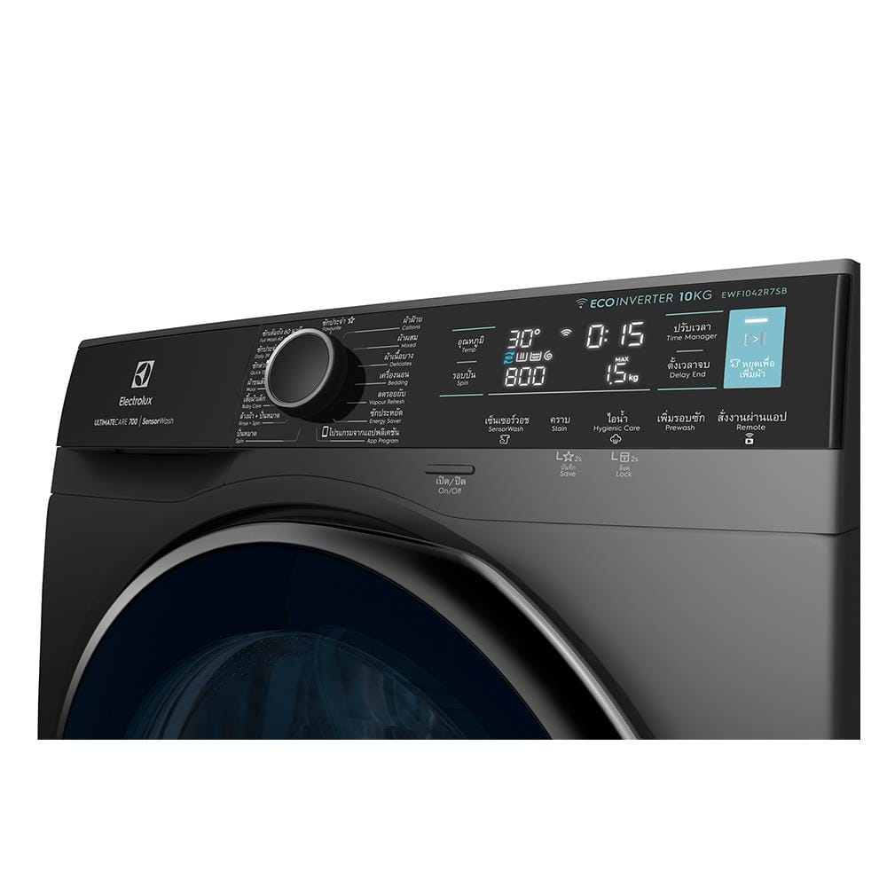 เครื่องซักผ้าฝาหน้า ELECTROLUX EWF1042R7SB 10 กก. อินเวอร์เตอร์ +ขาตั้ง