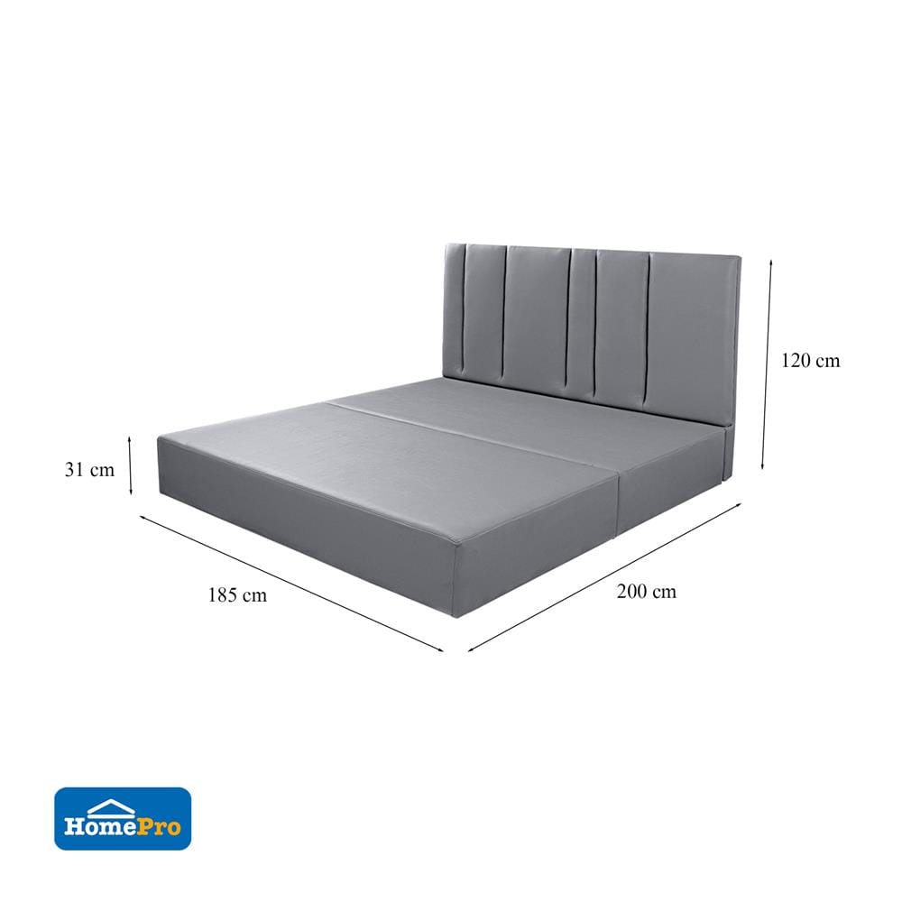 ฐานรองหัวเตียง 6 ฟุต HOME LIVING STYLE ARTHENA สี GREY