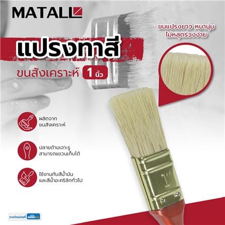 แปรงทาสีขนสังเคราะห์ MATALL HTOP4 1 นิ้ว_4