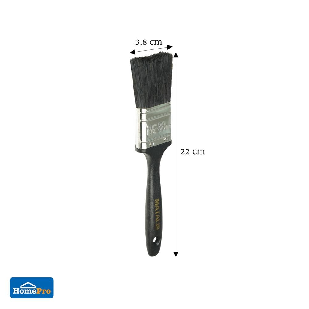 แปรงทาสีขนสังเคราะห์ด้ามดำ MATALL PB046 1.5 นิ้ว