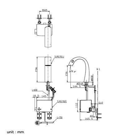 ก๊อกอ่างล้างหน้าอัตโนมัติ TOTO TLP01701T_1