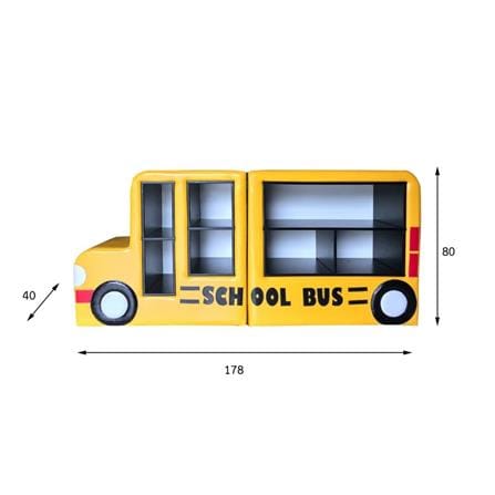 ชั้นวางของเด็ก 7 ช่อง PLAYSANOOK SCHOOL BUS สีเหลือง_2
