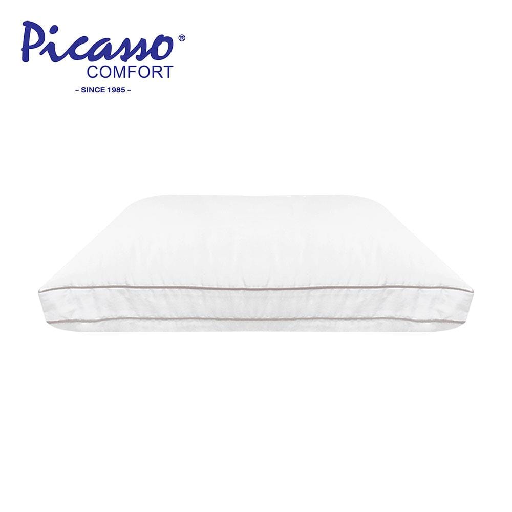 หมอนหนุน ไมโครไฟเบอร์ PICASSO HYBIRD GEL 48x73 ซม. สีขาว