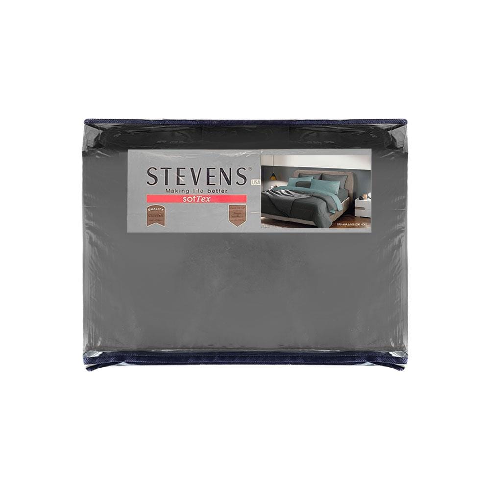 ชุดผ้าปูที่นอน 5 ฟุต 6 ชิ้น STEVENS SOFTEX ON11DK สีเทา