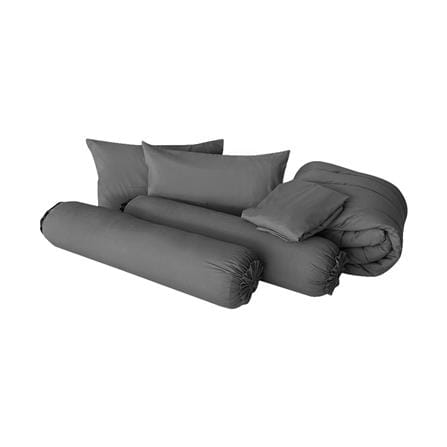 ชุดผ้าปูที่นอน 5 ฟุต 6 ชิ้น STEVENS SOFTEX ON11DK สีเทา_1