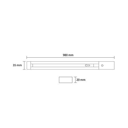 รางไฟแทรคไลท์ SHINING SF-TRK-RAIL-1 1 เมตร สีดำ_5