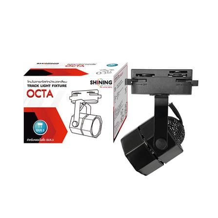 แทรคไลท์ ติดราง GU5.3 SHINING SF-OCTA สีดำ_5