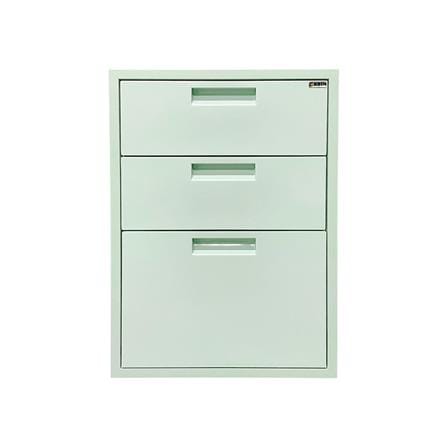 ตู้ลิ้นชัก PP 3 ชั้น + ถาดใส่ช้อน CABIN 46x66 ซม. สีเขียว_0