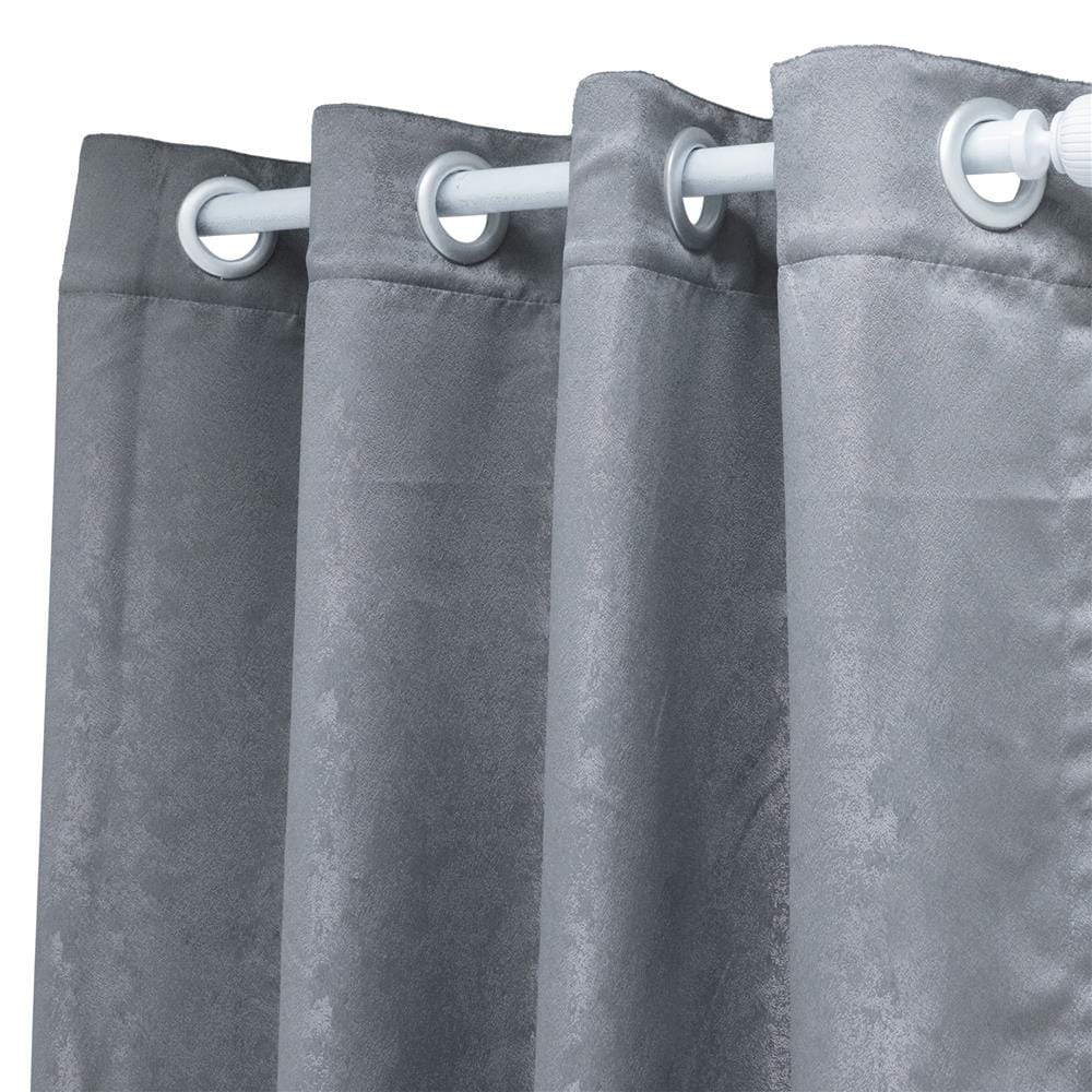 ผ้าม่าน EYELET ME LIVING RIGA UV 140X220 ซม. สีเทา