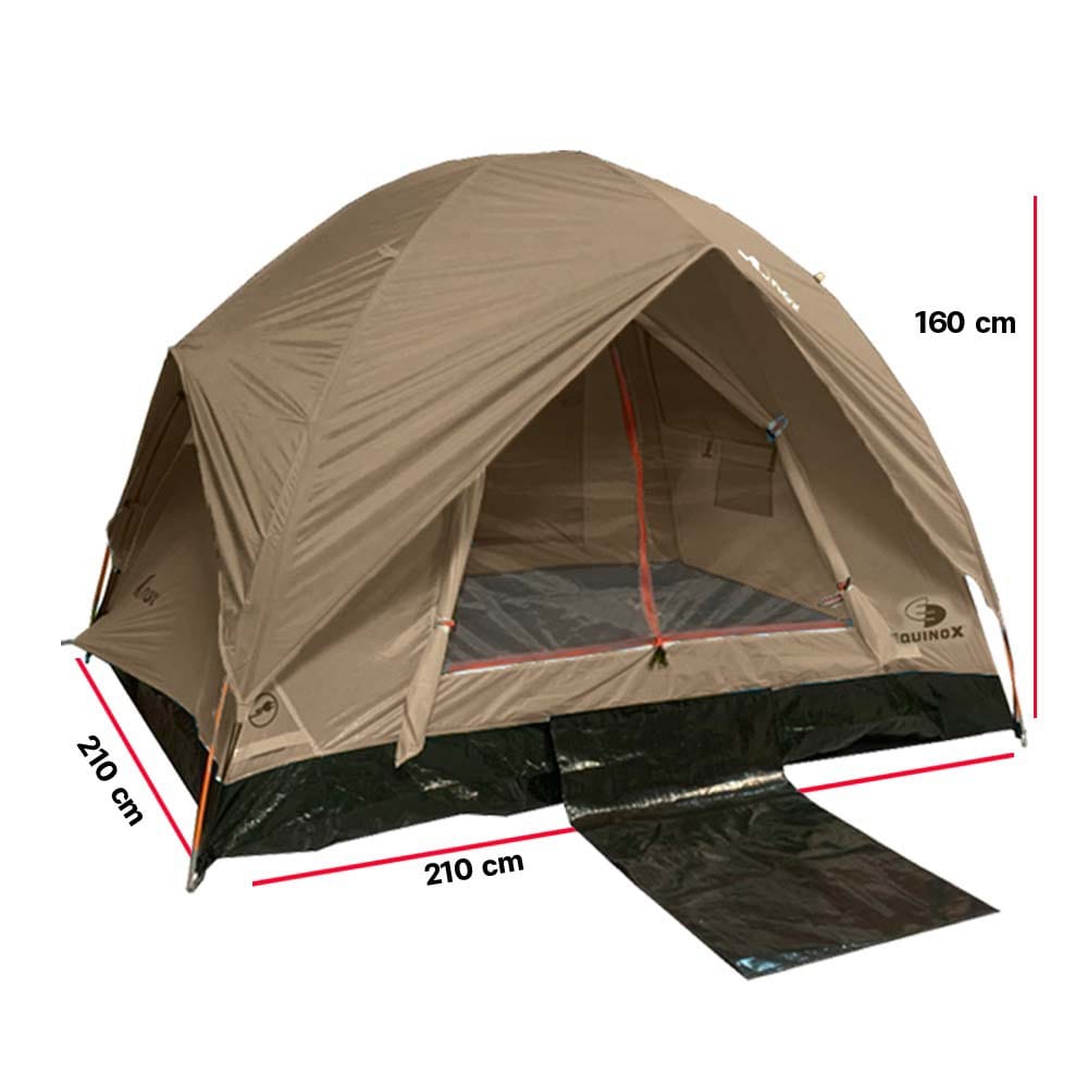 เต็นท์สำหรับ 3-4 คน EQUINOX ECO DOME MK II 3 สีน้ำตาล