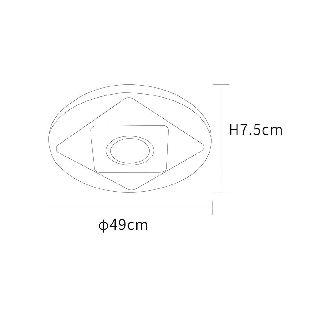 ไฟเพดาน LED CARINI ZY360-1 19 นิ้ว 55 วัตต์ DAYLIGHT/COOL WHITE/WARM WHITE สีขาว