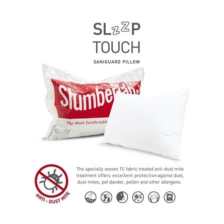 หมอนหนุน ใยสังเคราะห์ SLUMBERLAND SLZZP TOUCH 64x40x16 ซม. สีขาว_2