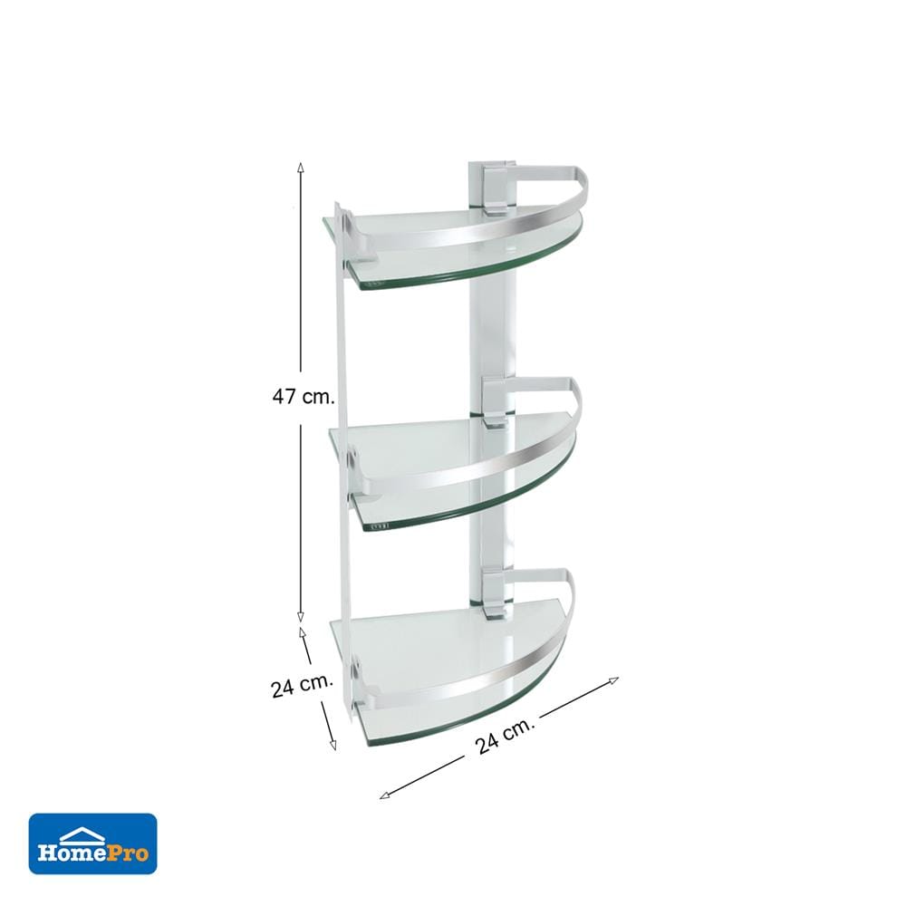 ชั้นกระจกเข้ามุม 3 ชั้น MOYA LX-B8014