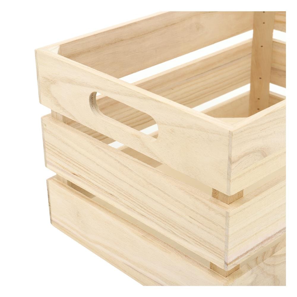 กล่องลังไม้ STACKO CONTAINER SPACE M 35X25X20 ซม. สี NATURAL