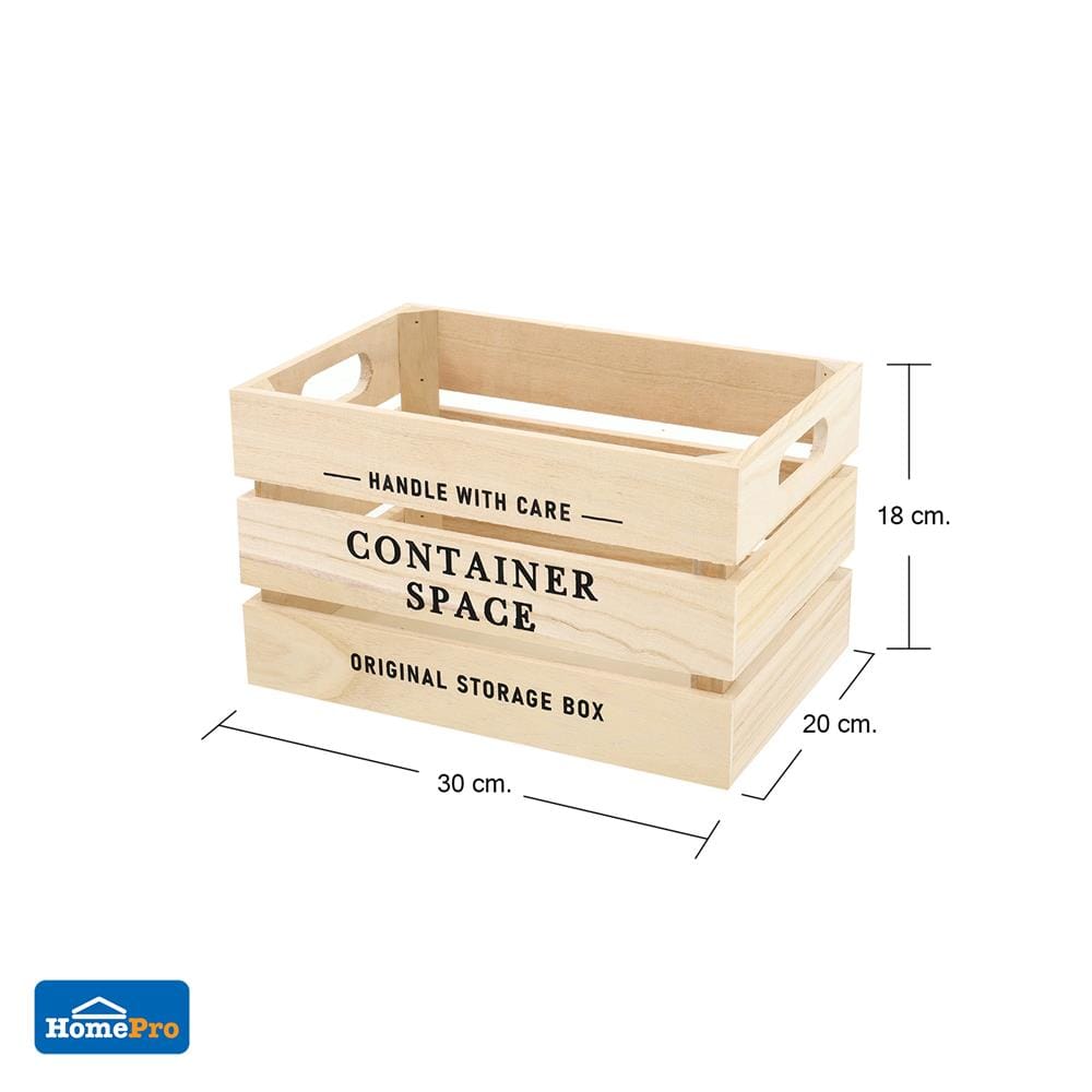 กล่องลังไม้ STACKO CONTAINER SPACE S 30x20x18 ซม. สี NATURAL