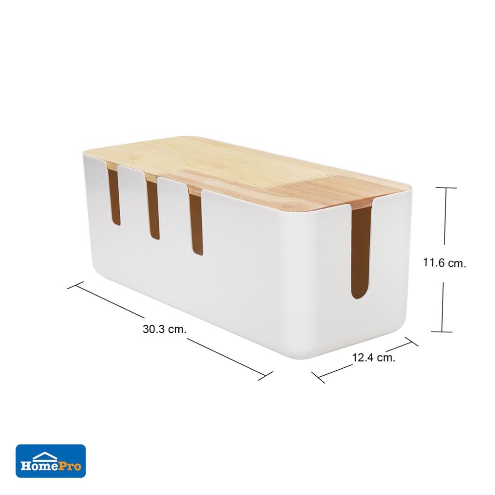 กล่องเก็บสายไฟ STACKO 30.3x12.4x11.6 ซม. สีขาว