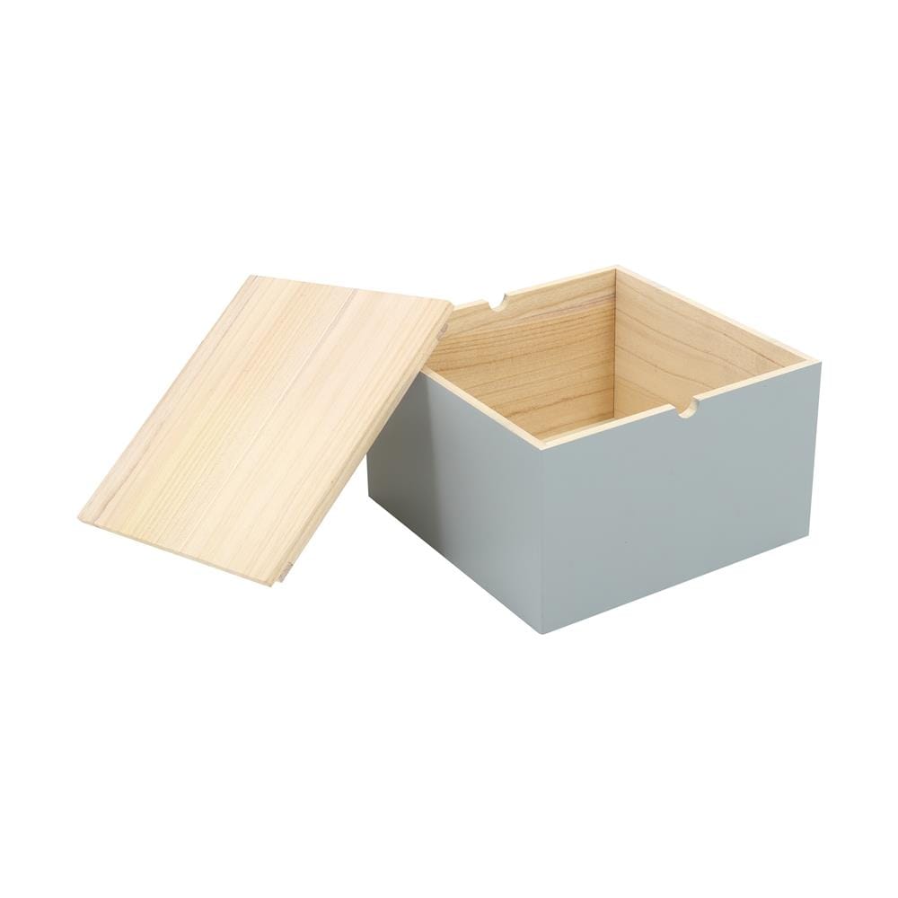 กล่องไม้มีฝา STACKO MERRY L 25X25X15.5 ซม. สีเทา