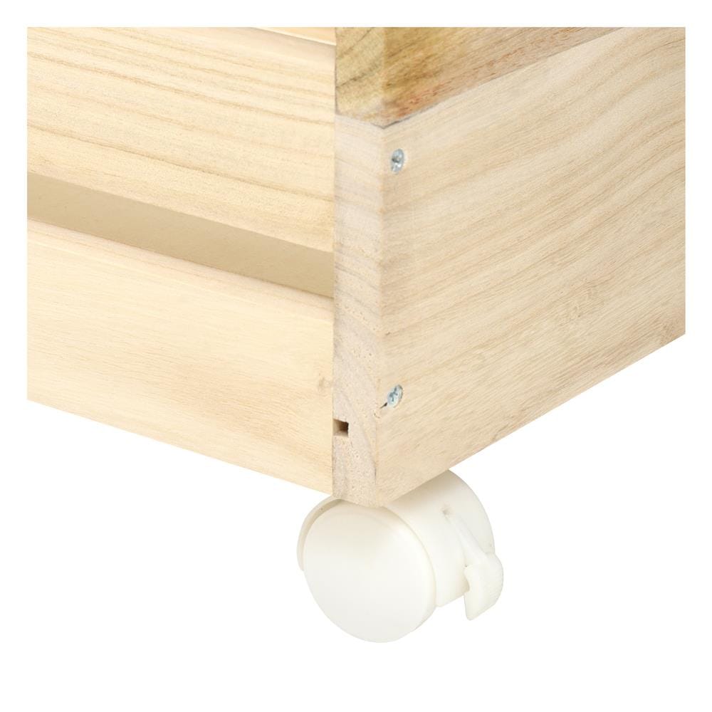กล่องลังไม้มีล้อ STACKO COZI 60X30X37 ซม. สี NATURAL