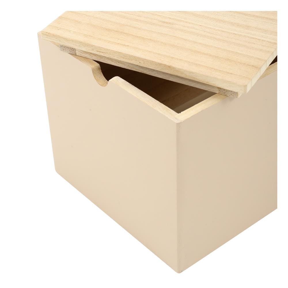กล่องไม้มีฝา STACKO MERRY S 17X25X15.5 ซม. สีครีม
