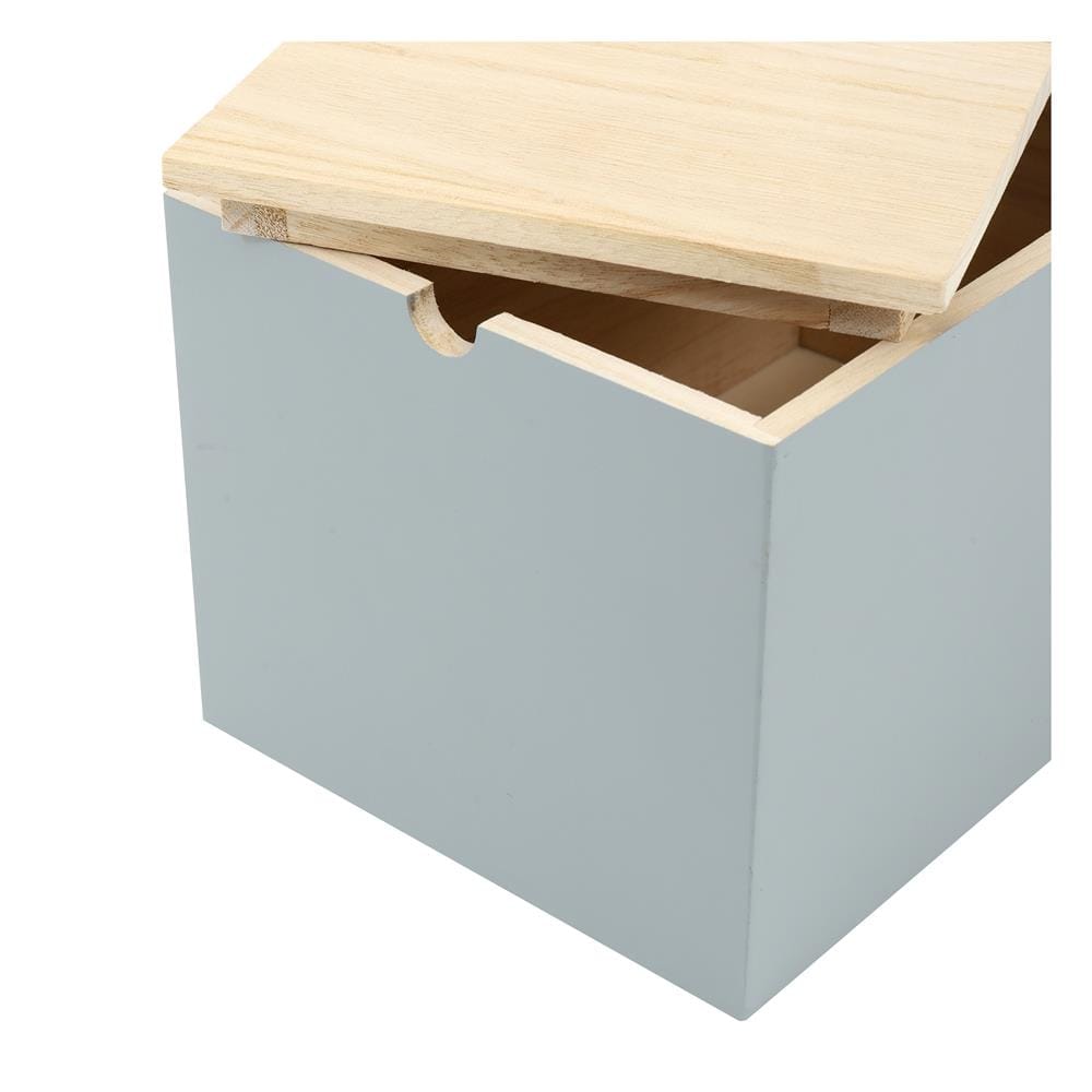 กล่องไม้มีฝา STACKO MERRY S 17X25X15.5 ซม. สีเทา