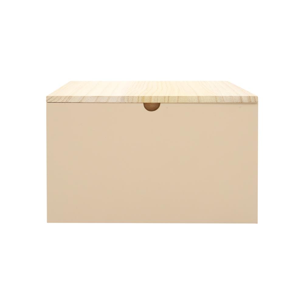 กล่องไม้มีฝา STACKO MERRY L 25X25X15.5 ซม. สีครีม