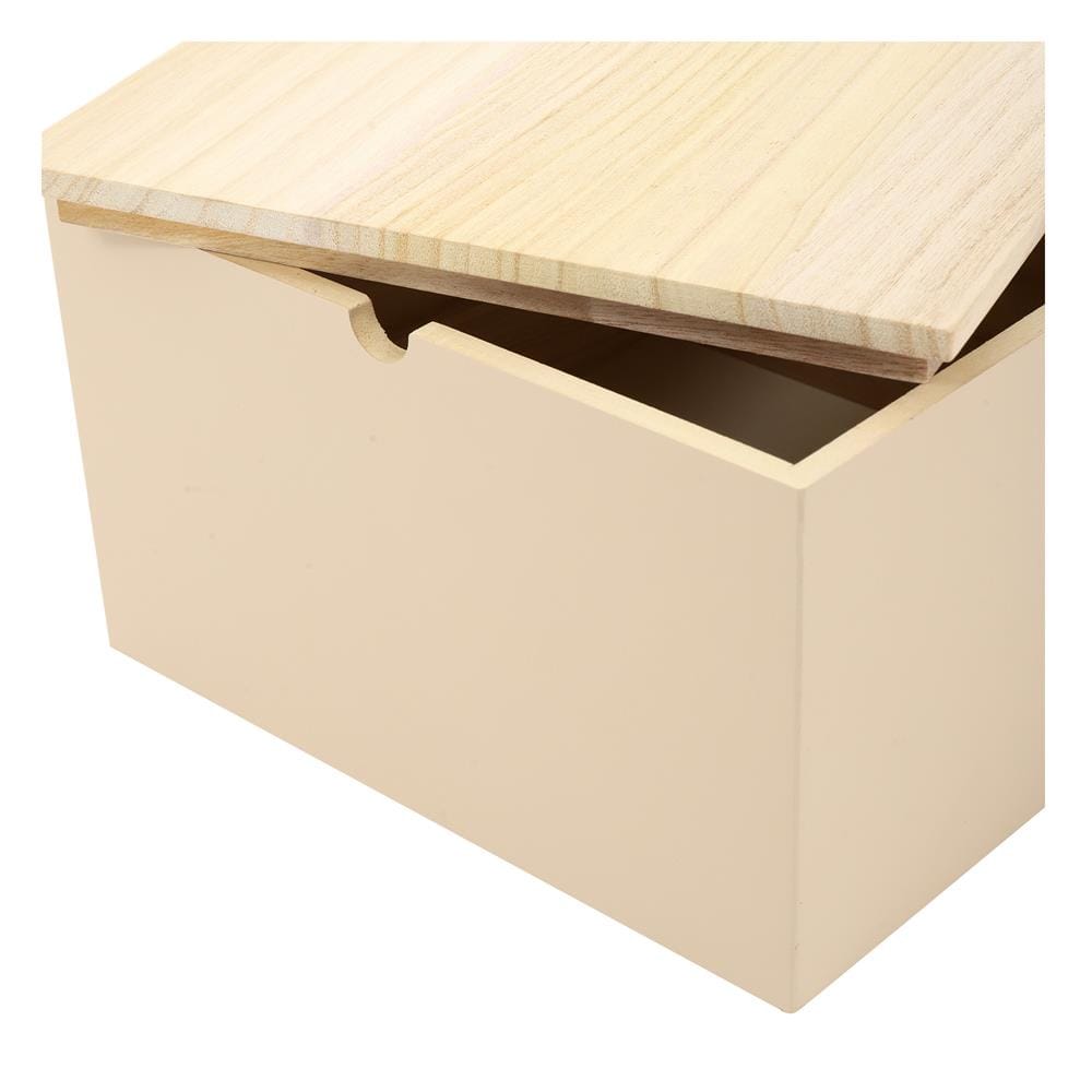 กล่องไม้มีฝา STACKO MERRY L 25X25X15.5 ซม. สีครีม