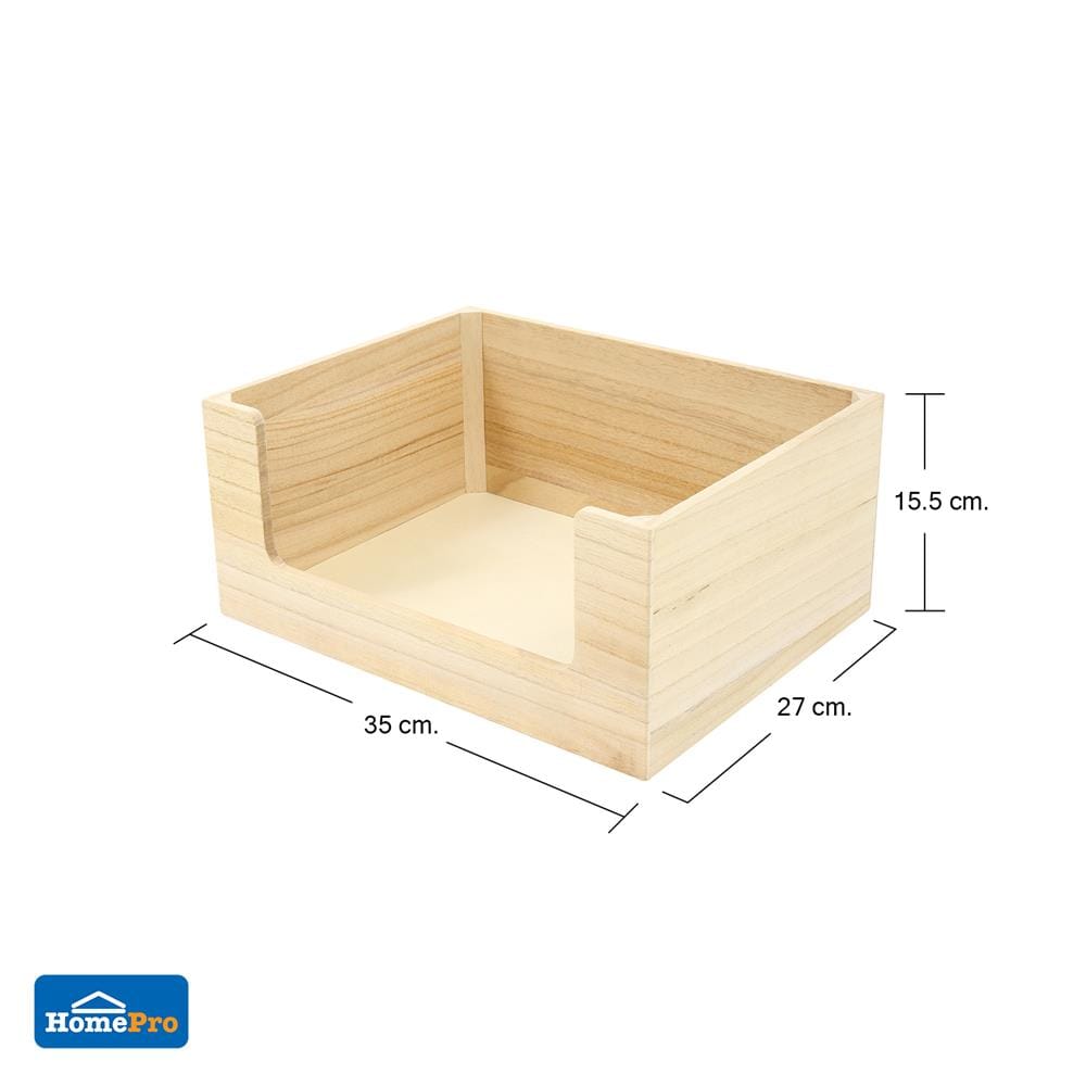 กล่องลังไม้ STACKO HOME L 35X27X15.5 ซม. สี NATURAL
