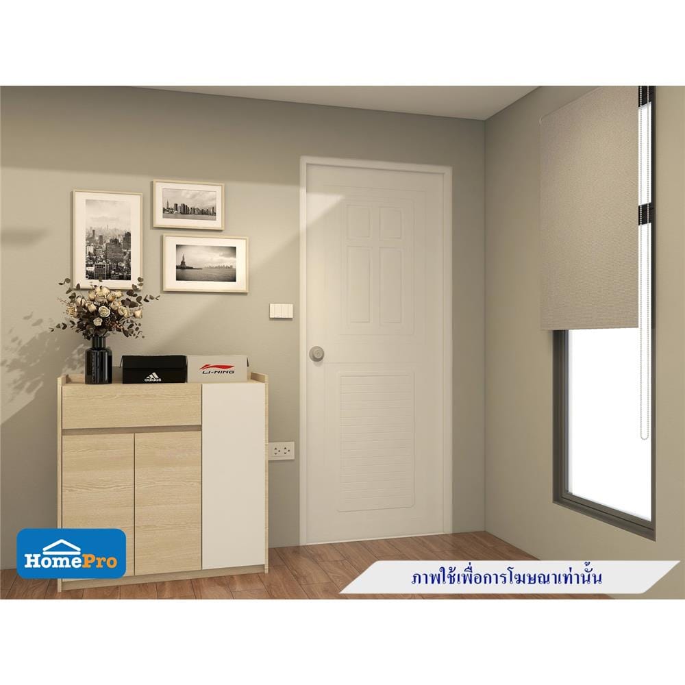 ประตูห้องน้ำ ABS AZLE SD-1 80X200 ซม. สีขาว เจาะลูกบิด