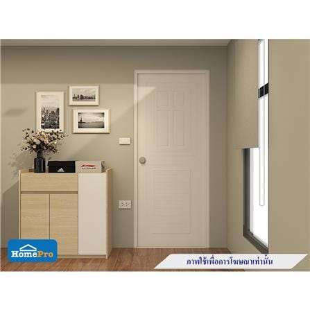 ประตูห้องน้ำ ABS AZLE SD-1 80X200 ซม. สีขาว เจาะลูกบิด_5
