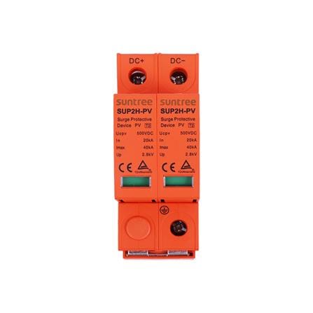 เบรกเกอร์ป้องกันฟ้าผ่า TRANSPOWER DC SUP2H-PV 500 โวลต์ 2 โพล สีส้ม