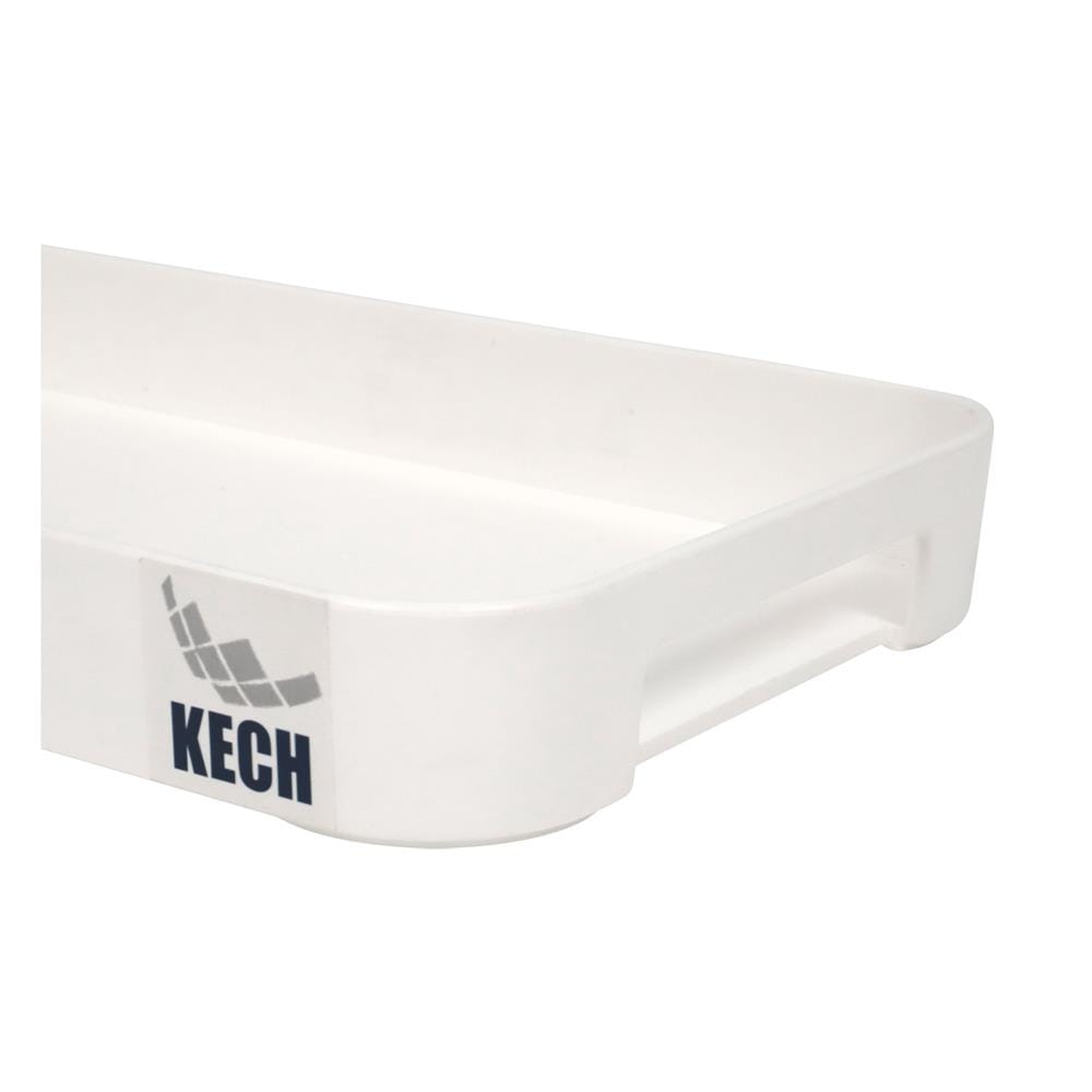 ถาดพลาสติกเหลี่ยมหูจับ 2 ข้าง 7 นิ้ว KECH สีขาว