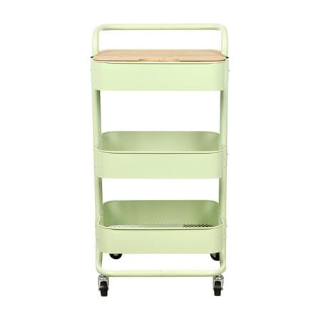 ชั้นวางของ 3 ชั้น มีล้อ STACKO BRILL 45x35x86 ซม. สีเขียว_1