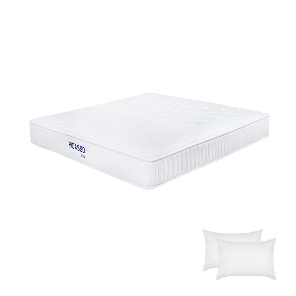 ที่นอนพ็อกเก็ตสปริง 5 ฟุต สุญญากาศ PICASSO COMFORT รุ่น LITE-L พร้อมหมอนหนุน 2 ชิ้น